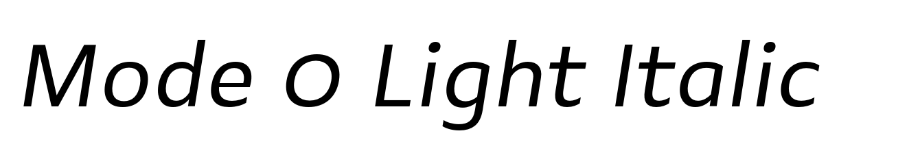 Mode 0 Light Italic